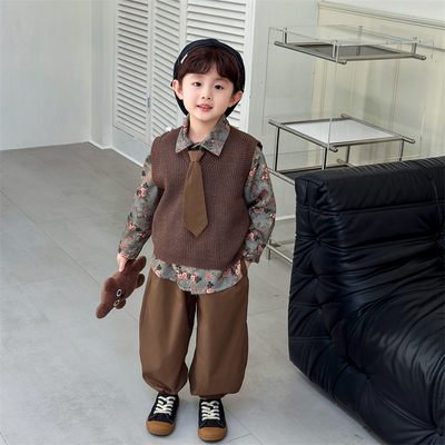 【活动价】男童洋气时髦衬衫套装