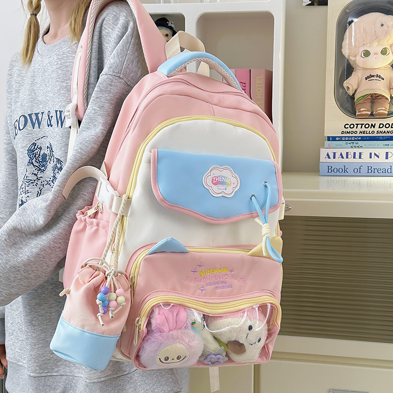 透明痛包双肩包2025年新款书包女