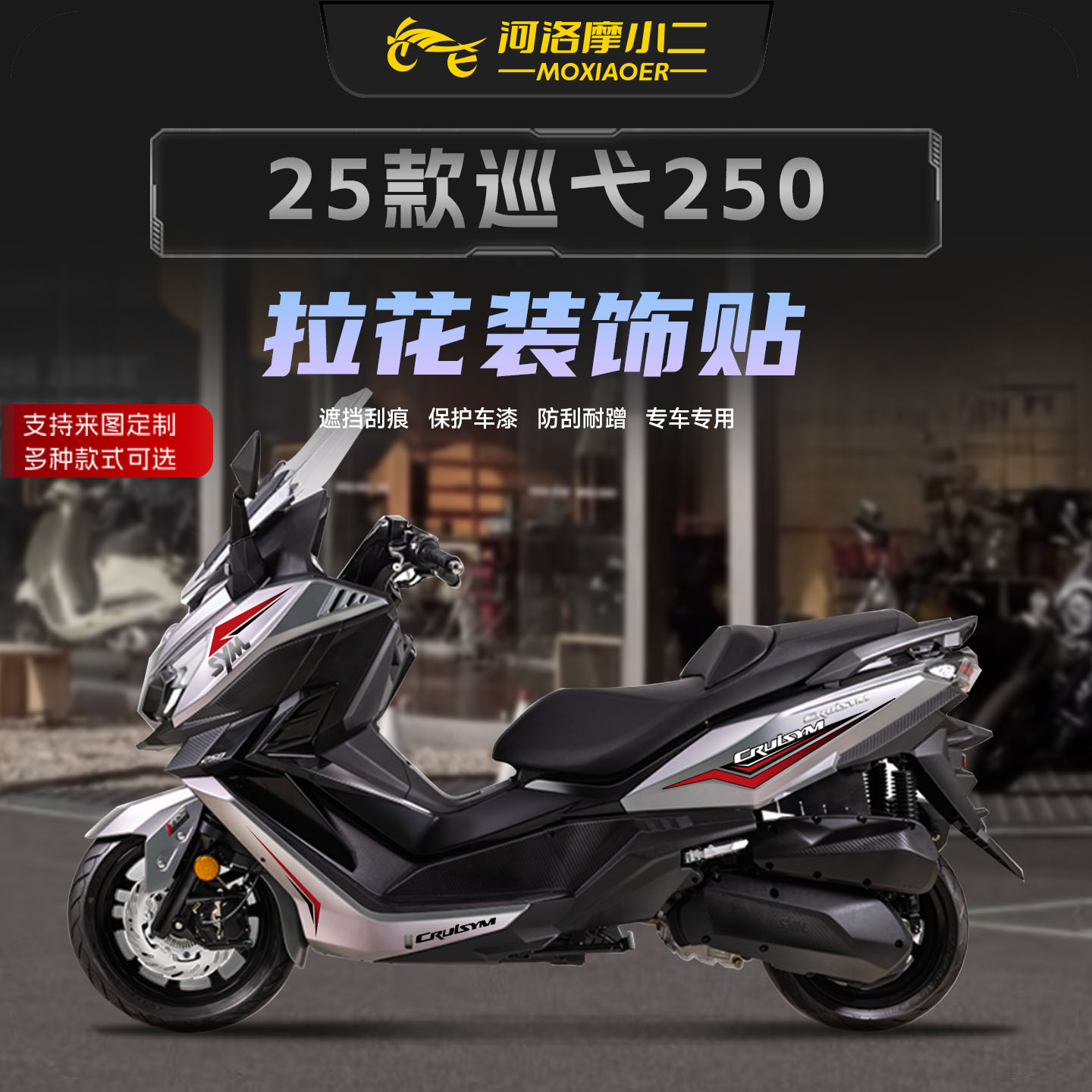 适用25款三阳巡弋250局部版画