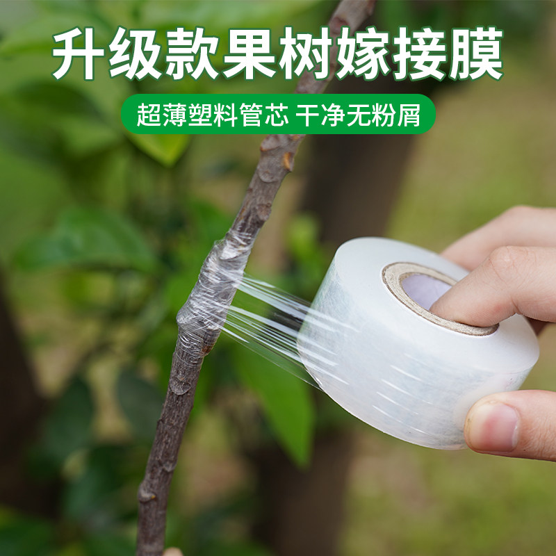 日本糯米纸嫁接膜专用膜免拆果树工业pe膜透明胶带自粘式无需打结
