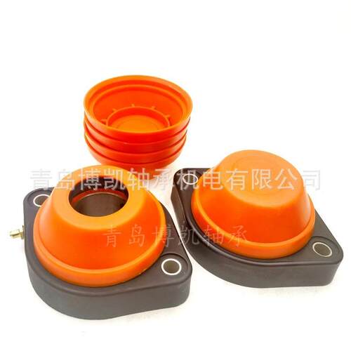 啤酒罐装机轴承菱形塑料尼龙座FL208内径40mm带盖子防尘防水