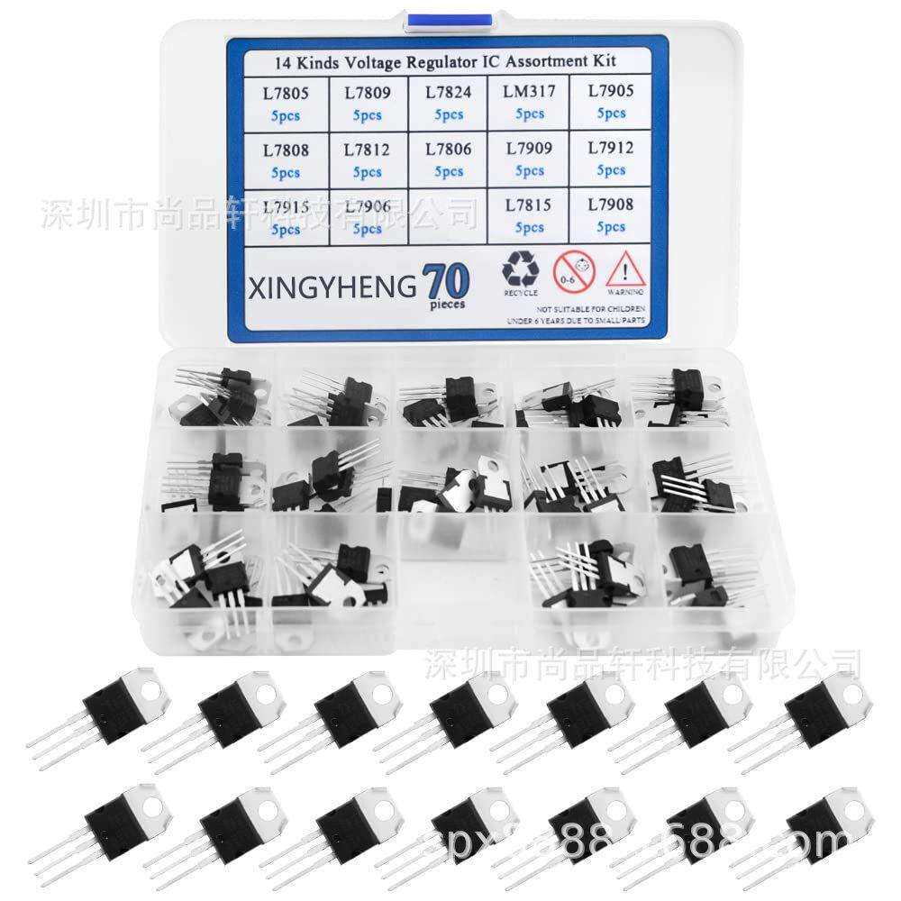 70PCSTO-220三端稳压管14种套装盒L7805/7812/7905/7912/LM317T