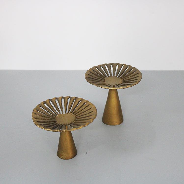 简约现代极简创意金属烛台摆件几何线条样板房售楼处桌面家居软装