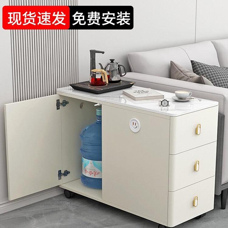 轻奢沙发边柜侧边柜小户型可移动家用茶几简约现代岩板客厅小边几