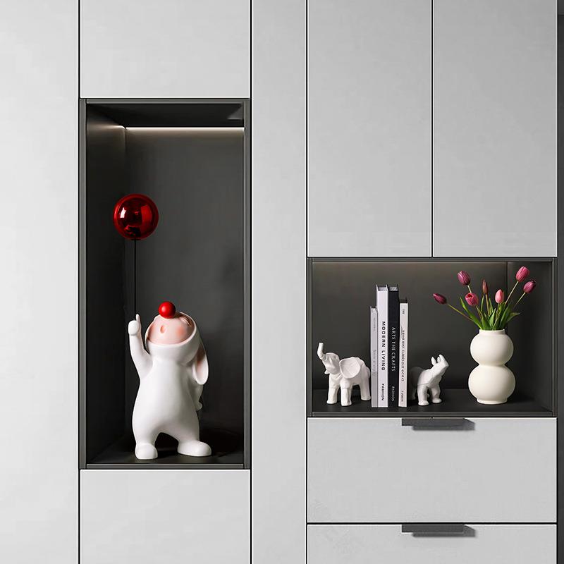 轻奢酒柜入户玄关摆件套装组合客厅电视柜家居装饰树脂软装工艺品