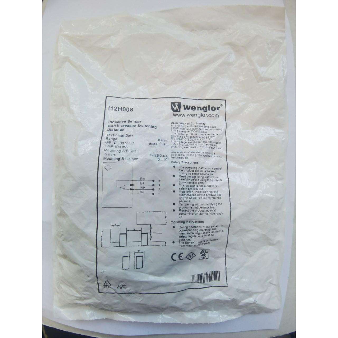 接近开关威格勒I12H008订货号1125772感应距离8mm