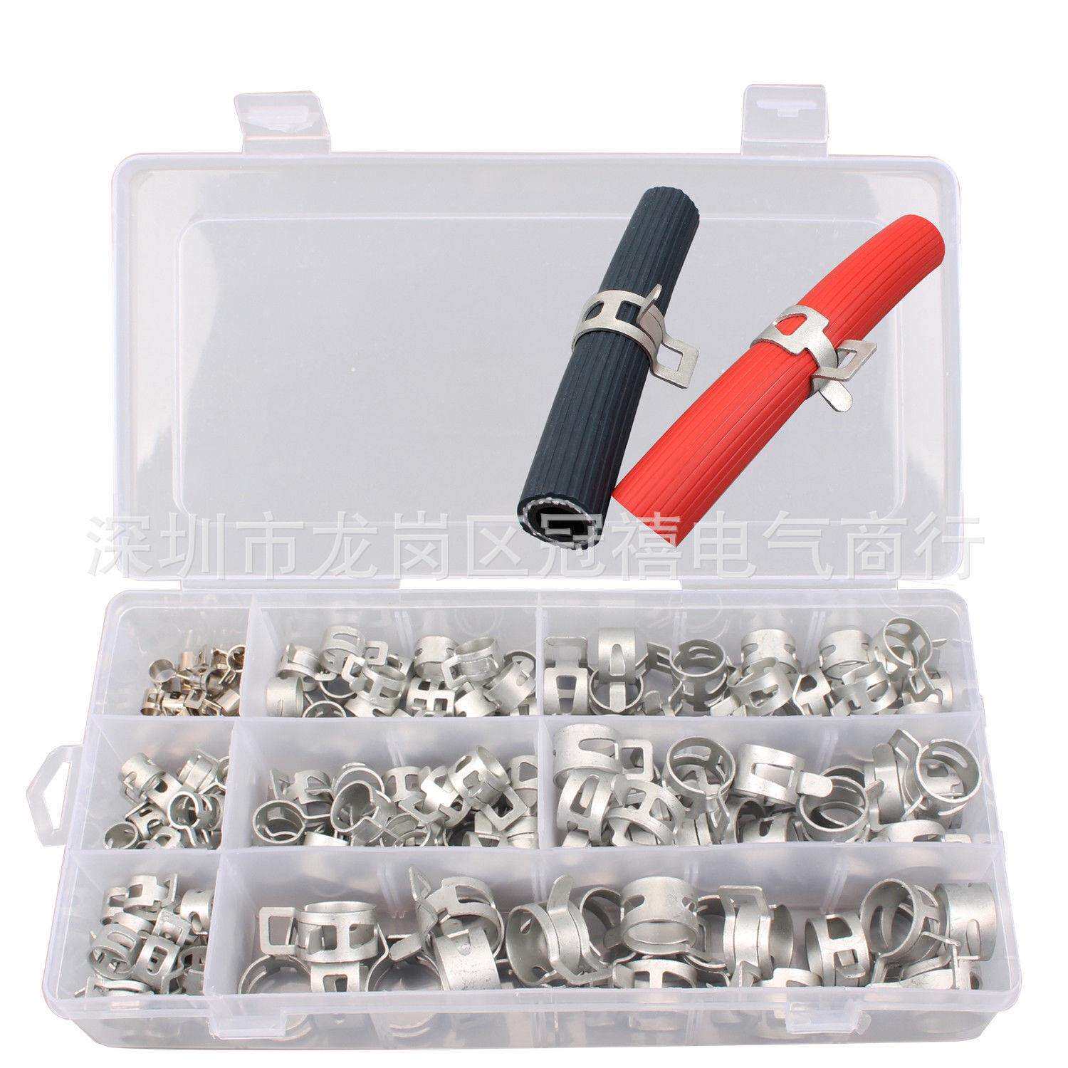 160PCS盒装达克罗弹性箍圈弹性环箍卡箍套装跨境热销