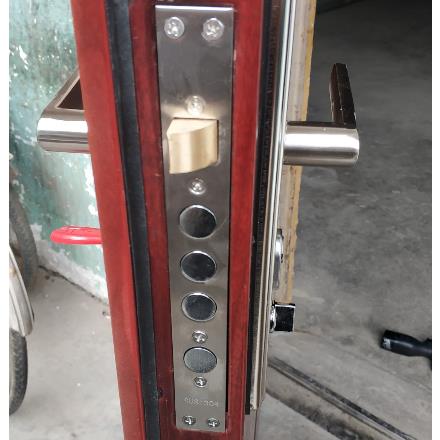 家用门锁防盗门拉手套装全铜锁心锁体加厚把手通用型大门入户门锁