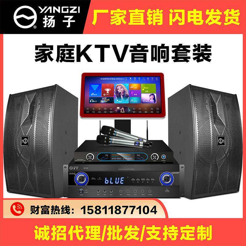 KTV音响套装K歌功放音箱卡拉ok家用点歌机无线麦克风无线点歌机
