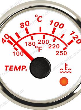 ECPC直径52MM多色背光柴油发动机改装车工程车船艇船用指针水温表