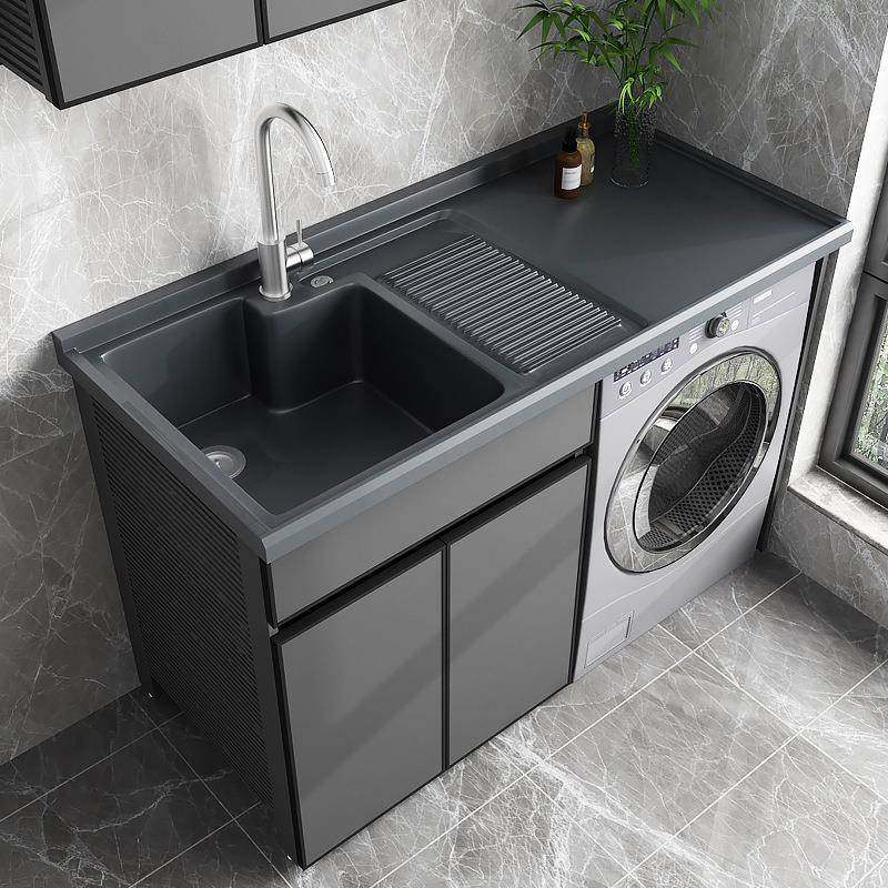 双下水太空铝洗衣机柜带搓衣板水池石英石台面阳台组合一体盆伴侣,纺织面料/辅料/配套,纺织机械配件,淘宝优惠券,粉丝福利购,淘宝优惠卷