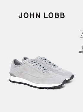 【运动休闲】JOHN LOBB 男士FOUNDRY II灰色绒面革通勤舒适运动鞋