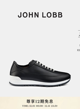 【运动休闲】JOHN LOBB 男士FOUNDRY II黑色小牛皮通勤舒适运动鞋