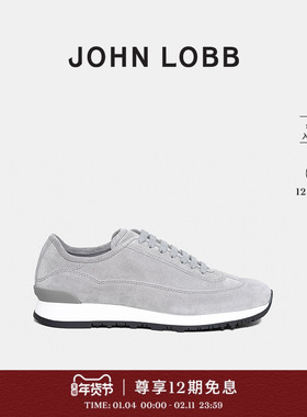 【运动休闲】JOHN LOBB 男士FOUNDRY II灰色绒面革通勤舒适运动鞋