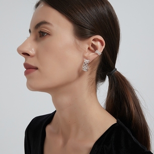 925纯银小众设计感轻奢气质耳钉耳饰 saidLace系列蕾丝耳环