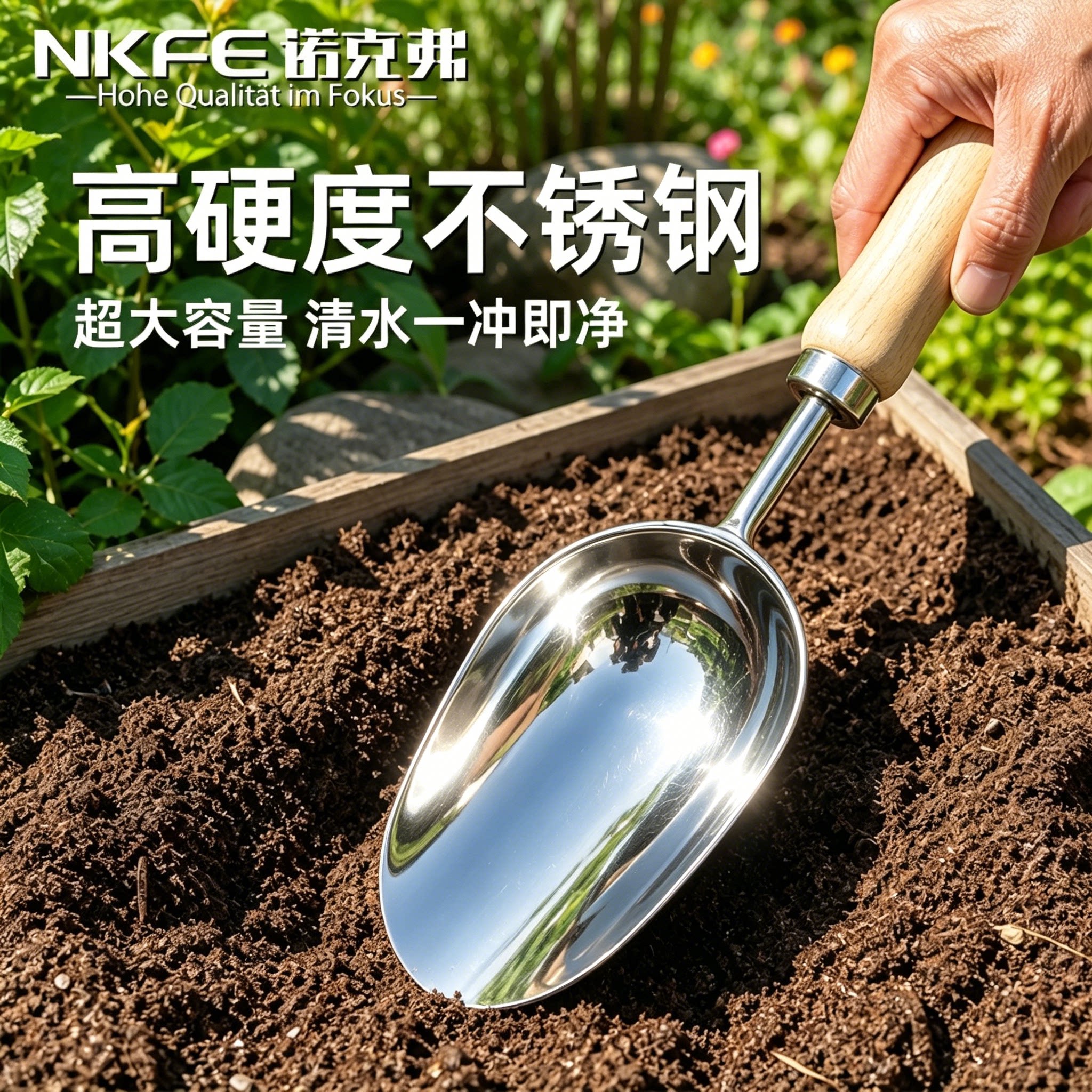 不锈钢园艺工具家用套装种花小铲子铁锹铁铲养花盆栽多肉种植神器
