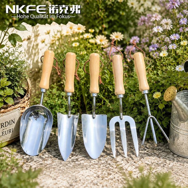 种花园艺工具不锈钢小铲子套装铁锹铁铲铲子养花家用盆栽种植神器