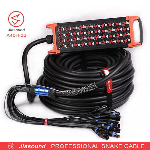 40路舞台电缆接线盒子30米/调音台音频信号缆线Snake Cable