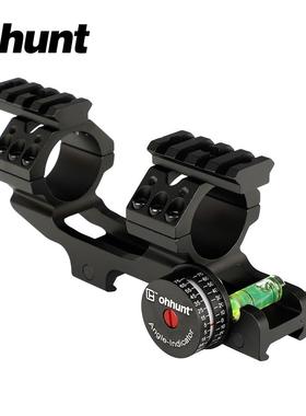 跨境平台货ohhunt5002D带20mm导轨片一体夹具铝制安装夹