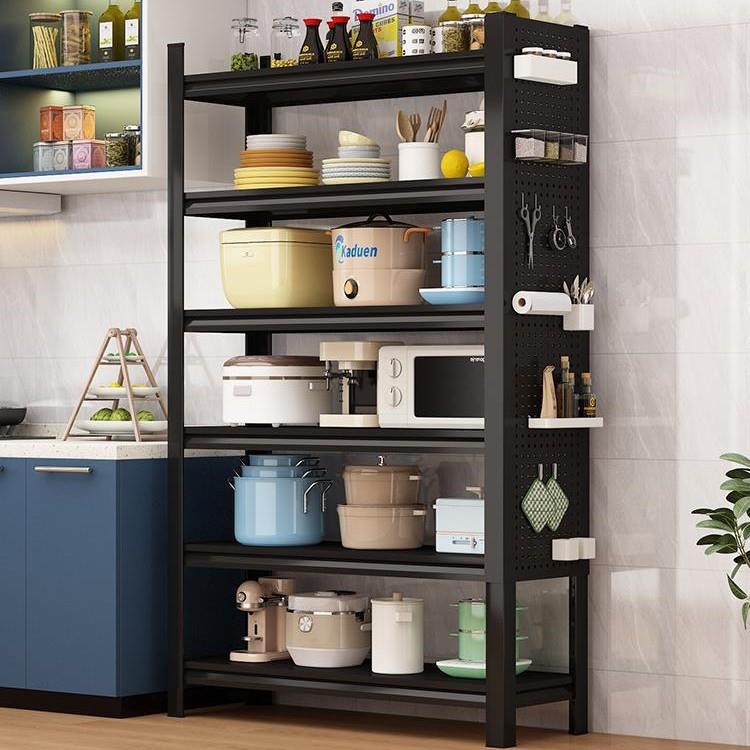 钢制置物架落地多层厨房收纳架仓储货架加厚储物家用书架铁架子批