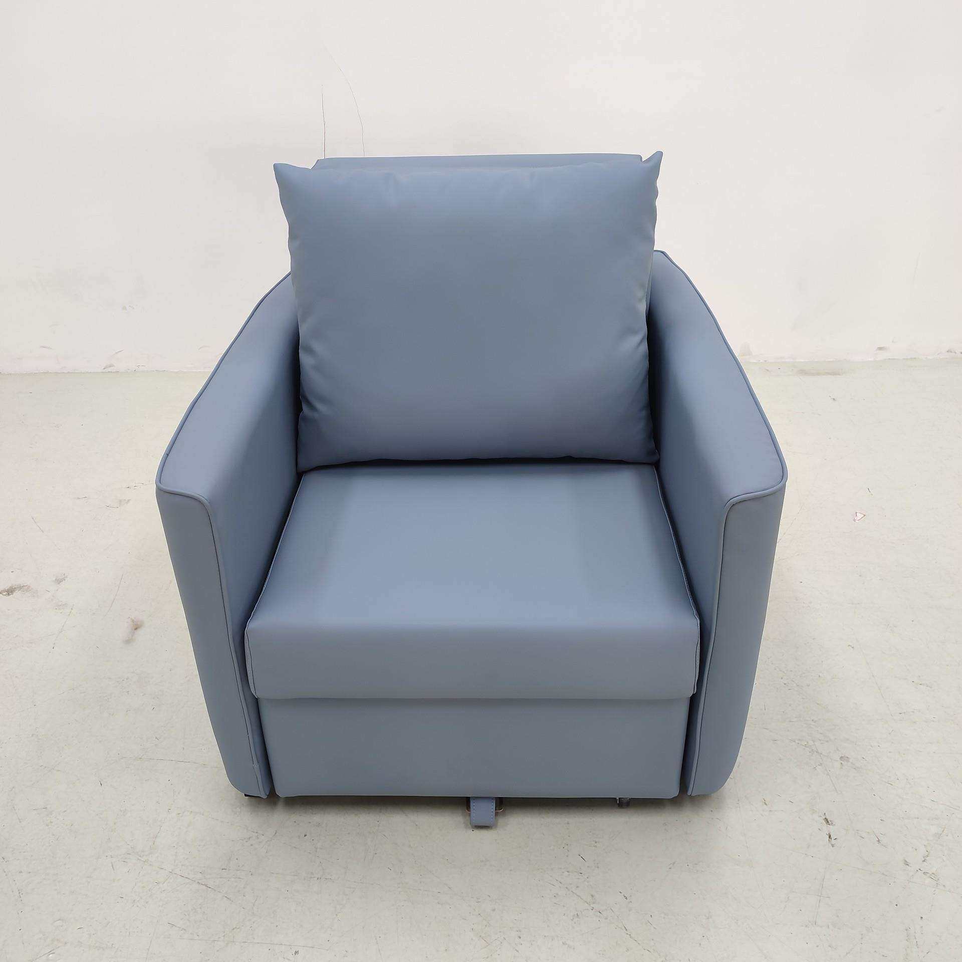 天蓝色单人位休闲储物沙发床两用可折叠阳台书房午休沙发床,3C数码配件,USB灯,淘宝优惠券,粉丝福利购,淘宝优惠卷