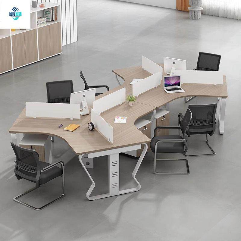 简约现代办公室职员办公桌6人8人位电脑卡座创意员工办公桌椅组合
