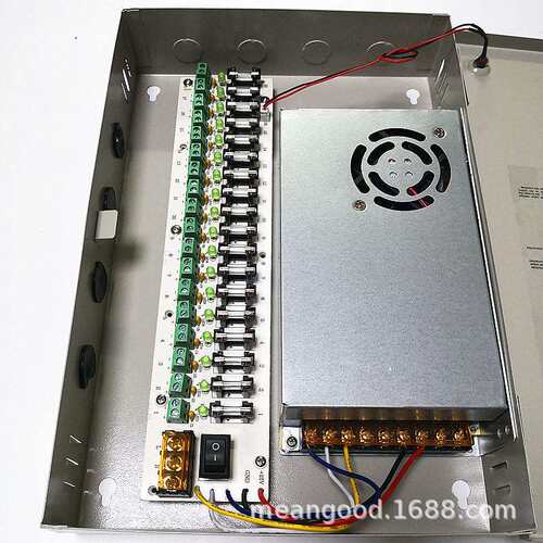 12V20A18路集中供电电源箱监控工程开关电源12V安防监控电源箱