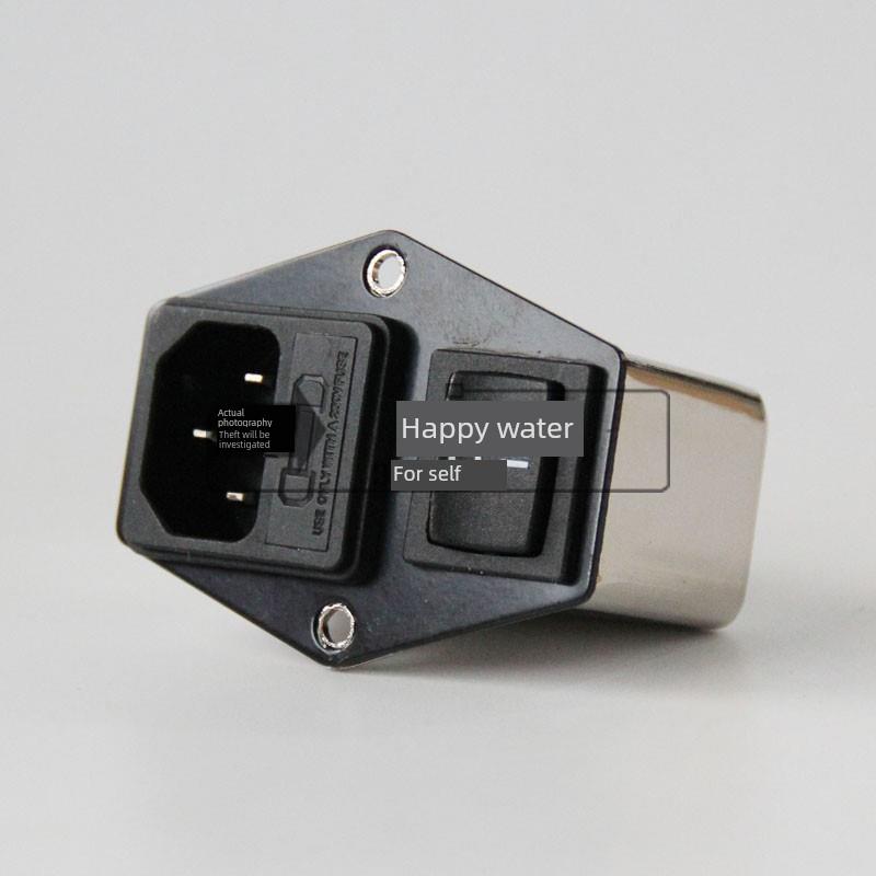 DL-6DZ2KR 220V 6A 坚力单相电源滤波器250VAC插座式带开关和保险