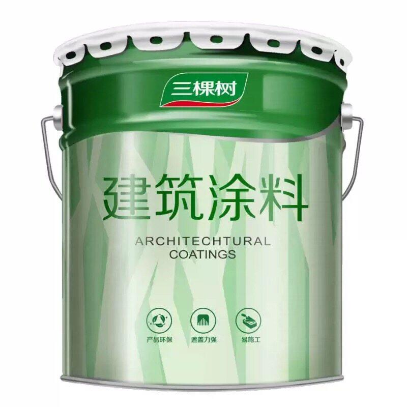 三棵树弹性乳胶漆外墙拉毛涂料防水高弹抗裂建筑涂料27公斤可调色