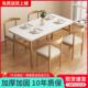 北欧餐桌长方形饭桌家用小户型原木风桌子餐饮商用奶茶店桌椅组合