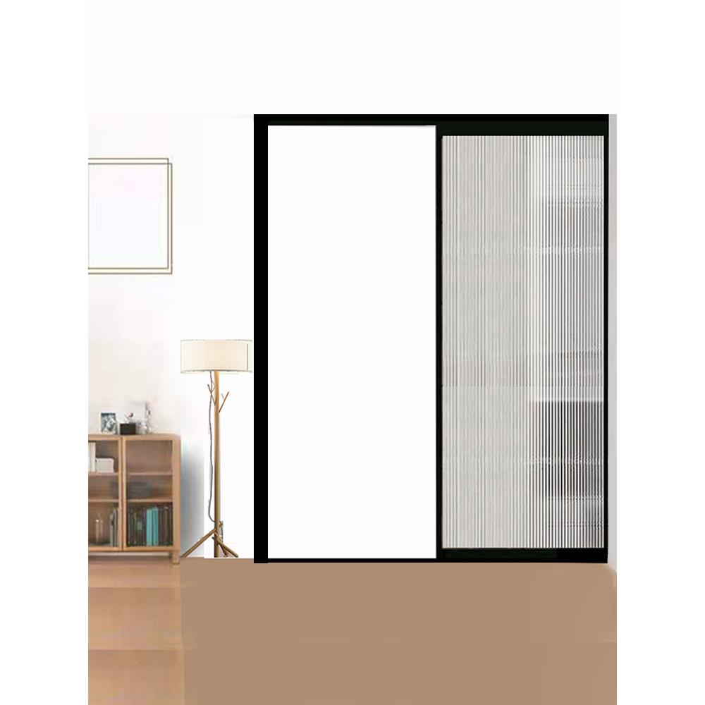 厨房无下轨推拉玻璃移门单扇开轨道卫生间铝合金钢化客厅阳台窄边