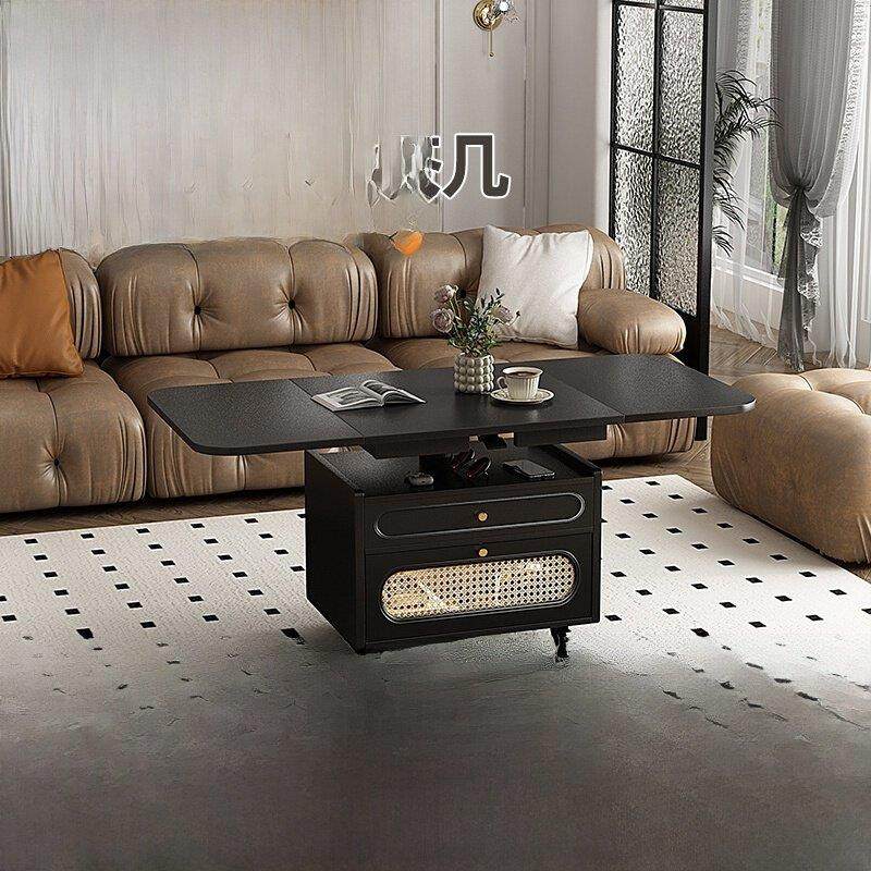 【香港包邮】可折叠升降茶几餐桌两用一体移动岩板创意小户型客厅,住宅家具,升降茶几,淘宝优惠券,粉丝福利购,淘宝优惠卷