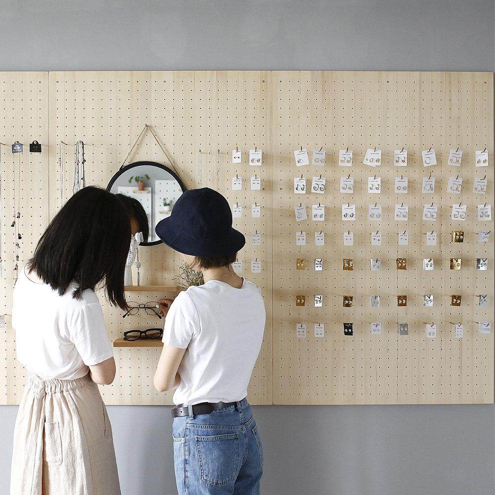 小木良品洞洞板小孔定制配件木质挂钩墙面置物架实木孔板展示架,住宅家具,搁板/置物架/家用陈列架,淘宝优惠券,粉丝福利购,淘宝优惠卷