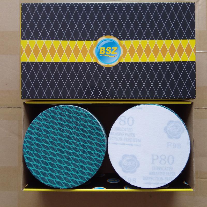 BSZ圆盘砂菱形防堵塞砂纸片木工家具金属打磨抛光片蓝色耐磨砂纸