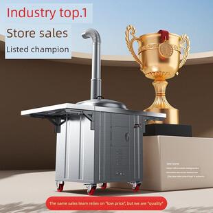 不锈钢农村304柴火灶家用移动锅环大铁锅土灶户外柴火灶