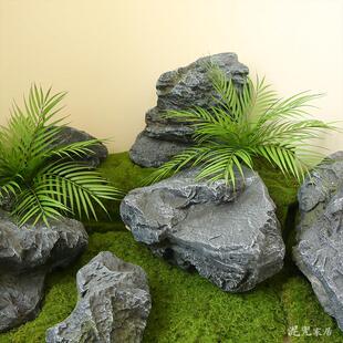 彷真石头玻璃纤维假石头庭园造景假山园林装饰景观小品橱窗装饰