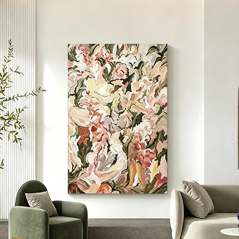 现代简约喷绘装饰画玄关客厅沙发背景墙卧室装饰挂画繁花植物花卉