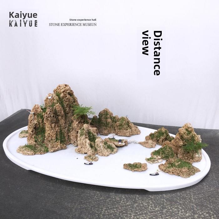 山水假山盆景吸水石水石奇石吉祥石风水摆件室内家装礼品