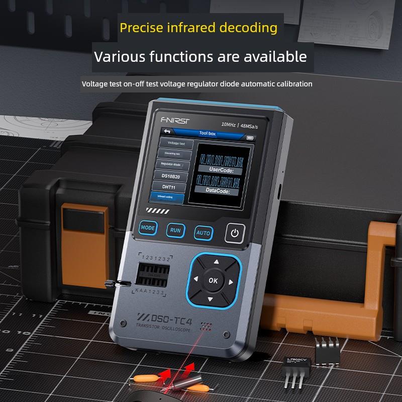 Fnirsi Dso-Tc4三合一示波器晶体管检测器信号发生器10m宽抗烧毁
