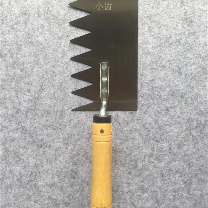 热销锰钢带齿灰匙抹泥刀瓷砖刀刮泥刀泥瓦工批灰刀锯齿抹泥板镘刀