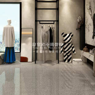 热销通体亮光水磨石瓷砖6001200灰色墙地砖餐厅商铺连锁店墙地