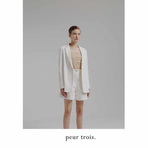 peur2024春夏新款亚麻西装外套