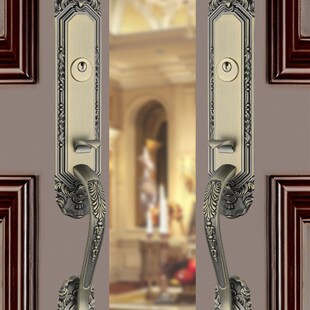 双开大门锁对开门木门入户门锁具欧式豪华双拉别墅防盗门门锁欧式