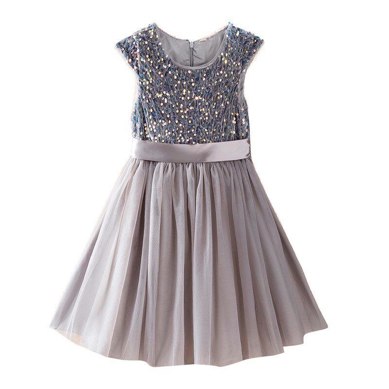 夏季儿童生日公主裙洋气女童婚纱裙小女孩学生演出礼服大童连衣裙