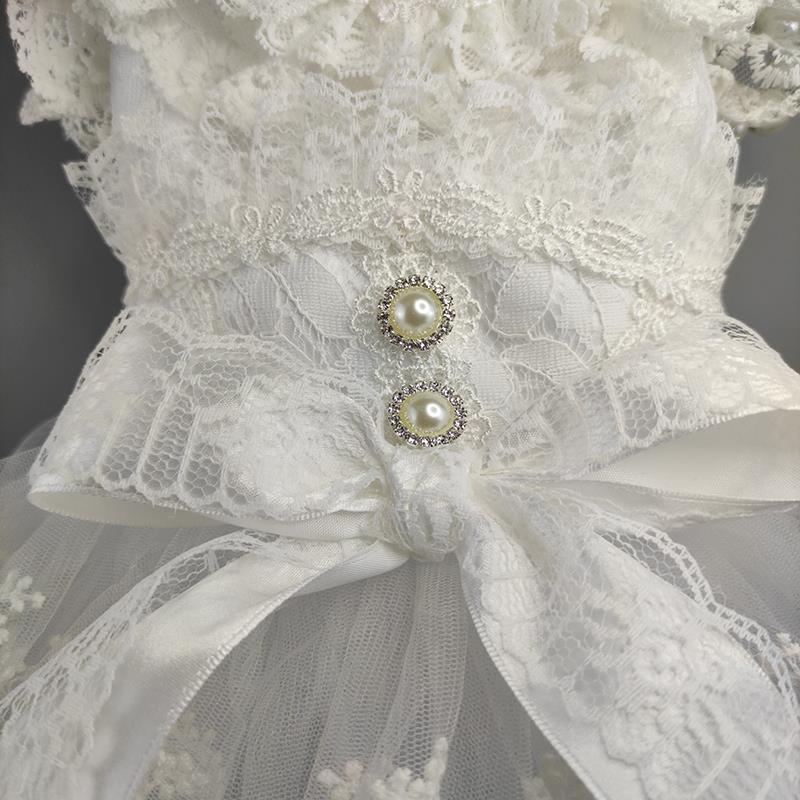 私宠手作狗狗婚纱宠物结婚礼服泰迪比熊约克夏小马猫咪春秋公主裙