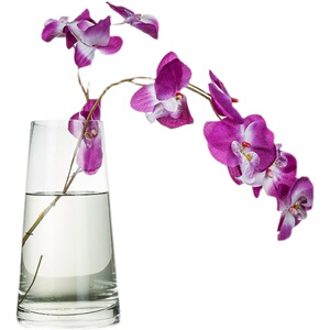 明瑞制品新款水晶无铅玻璃台面餐桌白搭花瓶简约欧式茶桌田园摆件