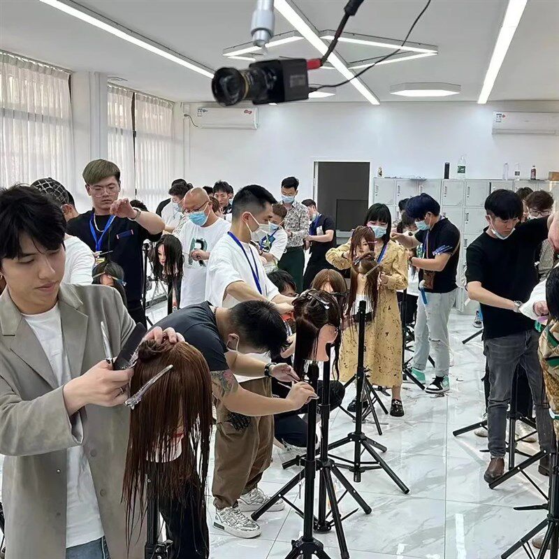 短发人头模型全真发模特头假人头理髲店学徒练习男士发型烫染吹剪