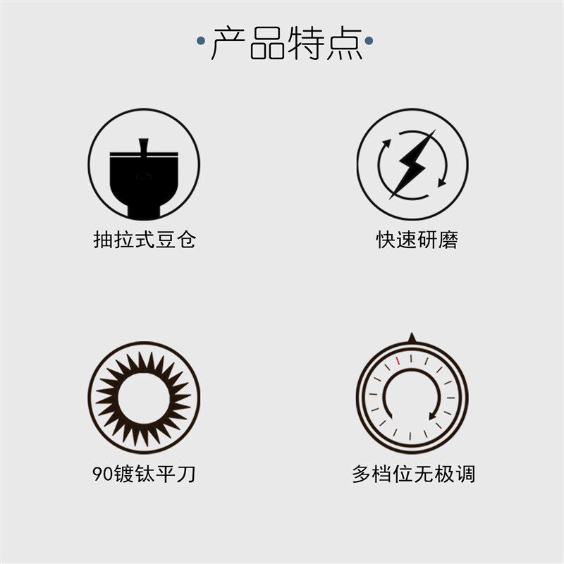 霸力欧小磨王3.0S意式手冲SOE无极调节咖啡磨豆机电动磨粉机商用