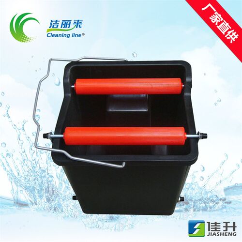 佳升14L拖把绞水桶黑色脚踏式榨水桶拖把桶船用挤水桶压水桶