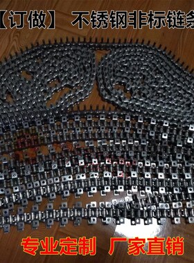 304不锈钢短节距精密滚子链条SS04C0608B10A12A16A工业传动输送链